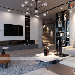 Biệt thự 2 tầng hiện đại 500m2 có hồ cá koi ở Mộc Châu- Sơn La BT2008