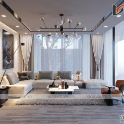 Biệt thự 2 tầng hiện đại 500m2 có hồ cá koi ở Mộc Châu- Sơn La BT2008