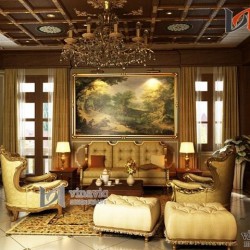 Ngắm nhìn nội thất đẳng cấp biệt thự cổ điển NTB1405