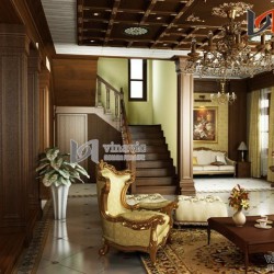 Ngắm nhìn nội thất đẳng cấp biệt thự cổ điển NTB1405