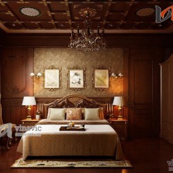 Ngắm nhìn nội thất đẳng cấp biệt thự cổ điển NTB1405