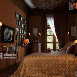 Ngắm nhìn nội thất đẳng cấp biệt thự cổ điển NTB1405