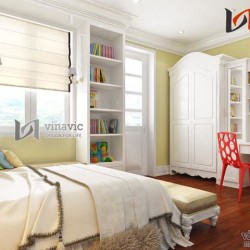 Thiết kế nội thất tinh xảo biệt thự phong cách tân cổ điển NTB1406