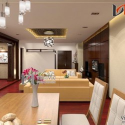 Nội thất chung cư 3 phòng ngủ 1 P.khách, bếp ăn NTC1405