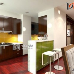Nội thất chung cư 3 phòng ngủ 1 P.khách, bếp ăn NTC1405