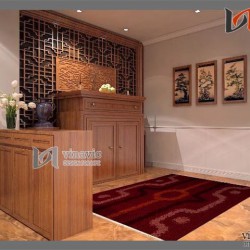 Nội thất cho căn hộ 90m2 tone màu ấm áp NTC1407