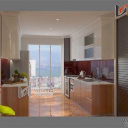 Nội thất cho căn hộ 90m2 tone màu ấm áp NTC1407