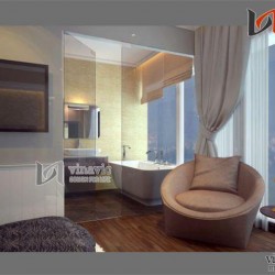 Nội thất cho căn hộ 90m2 tone màu ấm áp NTC1407