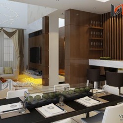 Nội thất hiện đại cho căn hộ chung cư NTC1408