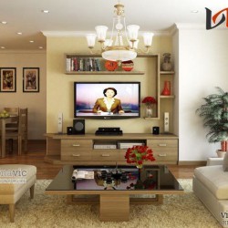 Nội thất căn hộ 80m2 3 phòng ngủ nhỏ xinh NTC1410