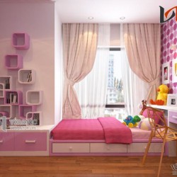 Nội thất căn hộ 80m2 3 phòng ngủ nhỏ xinh NTC1410