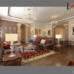 Thiết kế nội thất chung cư 124m2 sang trọng NTC1413