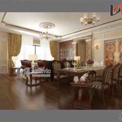 Thiết kế nội thất chung cư 124m2 sang trọng NTC1413