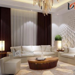 Nội thất chung cư 75m2 tone trắng tinh khôi  NTC1419