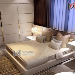 Nội thất chung cư 75m2 tone trắng tinh khôi  NTC1419