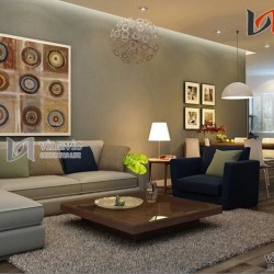 Nội thất chung cư 125m2 3 phòng ngủ hiện đại NTC1420