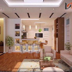 Nội thất chung cư hiện đại 3 phòng ngủ 120m2 NTC1403