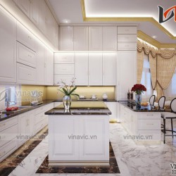 Mẫu dinh thự 1 trệt 2 lầu cao cấp gần gũi thiên nhiên có mặt tiền rộng BT1838