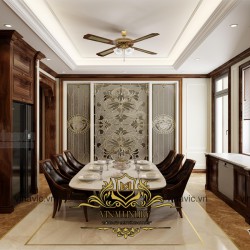 Mẫu nội thất đẹp tân cổ điển bằng gỗ tự nhiên NT2012