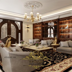Mẫu nội thất đẹp tân cổ điển bằng gỗ tự nhiên NT2012