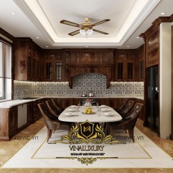 Mẫu nội thất đẹp tân cổ điển bằng gỗ tự nhiên NT2012