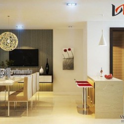 Phối màu đặc biệt trong từng không gian sống nhà ống NTO1402