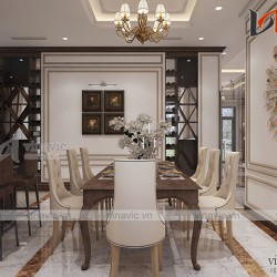 Nội thất biệt thự mang tone màu trầm ấm đầy ấn tượng NTBT 1802