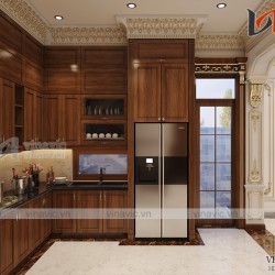 Nội thất phòng khách và bếp ăn biệt thự NTBT1803