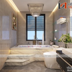 Biệt thự 3 tầng 4 phòng ngủ BT1908 mang phong cách hiện đại đầy đủ tiện nghi