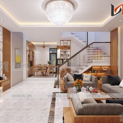 Nội thất nhà ống mang phong cách hiện đại trẻ trung  NTNO1621