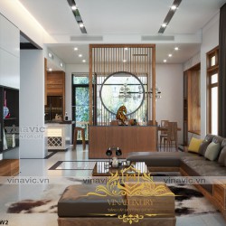 Nội thất biệt thự 2 tầng ở Hà Nội phong cách hiện đại NT2017