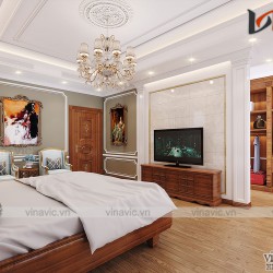 Mẫu thiết kế biệt thự 2 tầng tân cổ kiểu pháp đẹp BT1803