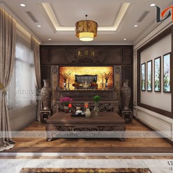 Nội thất biệt thự mang tone màu trầm ấm đầy ấn tượng NTBT 1802