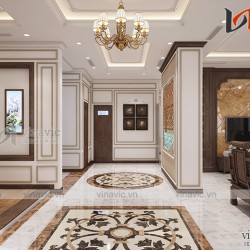 Nội thất biệt thự mang tone màu trầm ấm đầy ấn tượng NTBT 1802