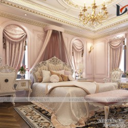 Thiết kế dinh thự 1 tầng phong cách cổ điển nguy nga bề thế LDDT1906