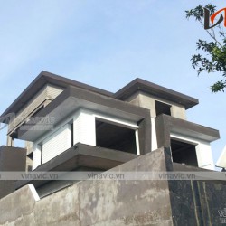 Hoàn thiện công trình biệt thự 3 tầng hình khối phá cách TCBT1683