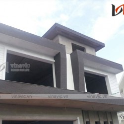 Hoàn thiện công trình biệt thự 3 tầng hình khối phá cách TCBT1683