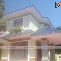 Hoàn thiện công trình biệt thự 2 mái thái ấn tượng TCBT1688