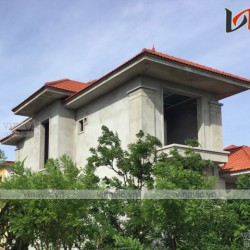 Hoàn thiện công trình nhà biệt thự mái thái 2 tầng đẹp TCBT1660