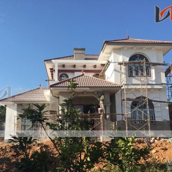 Biệt thự đẹp 2 tầng 140m2 mái thái diện tích 15x12m 5 phòng ngủ BT1821