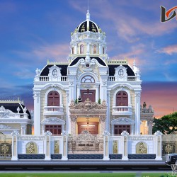 Thiết kế lâu đài kiểu Pháp đẳng cấp tinh tế từng chi tiết LDDT1901