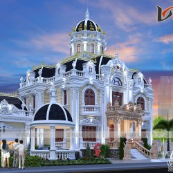 Thiết kế lâu đài kiểu Pháp đẳng cấp tinh tế từng chi tiết LDDT1901