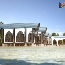 Thiết Kế Nhà Hàng Ven Hồ Dự Án SunSet Hòa Bình NH09