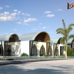 Thiết Kế Nhà Hàng Ven Hồ Dự Án SunSet Hòa Bình NH09