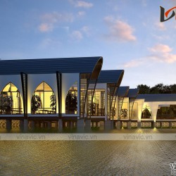 Thiết Kế Nhà Hàng Ven Hồ Dự Án SunSet Hòa Bình NH09