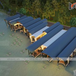 Thiết Kế Nhà Hàng Ven Hồ Dự Án SunSet Hòa Bình NH09
