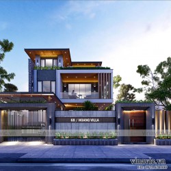 Thiết kế Villa 3 tầng hiện đại ở Chương Mỹ - Hà Nội BT2016
