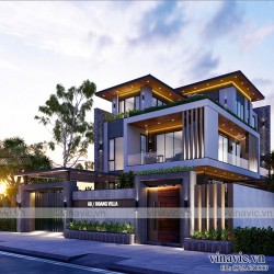 Thiết kế Villa 3 tầng hiện đại ở Chương Mỹ - Hà Nội BT2016