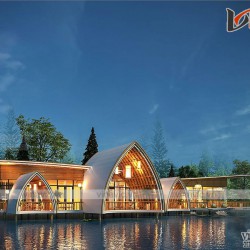 Thiết kế nhà hàng+ cafe + Sân Tập Golf  Dự Án SunSet ở Hòa Bình