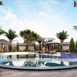 Biệt thự góc 3 tầng  2 mặt tiền hiện đại rộng 13m dài 16m có hồ bơi  BT2021